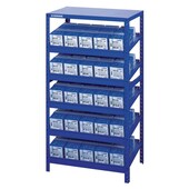 Modul DIN- und Norm Oberteil 1000x542,5x364 mm, unmontiert, blau